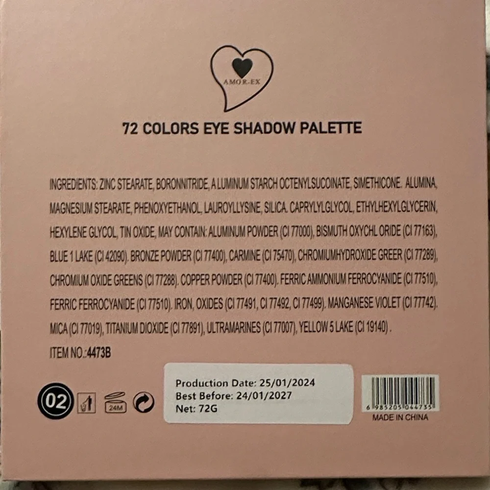 72 Colors Eyeshadow Palette - Pink and Gold